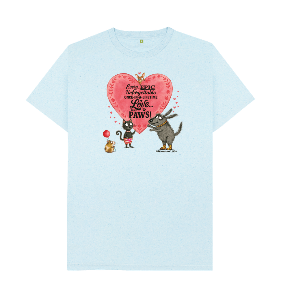 Light Blue Recycled Printed T-Shirt