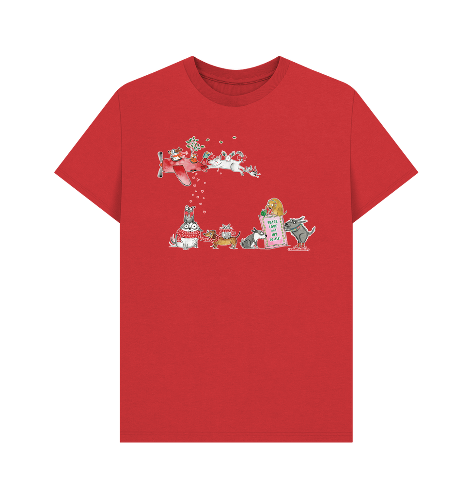 Red Peace Love & Joy Organic T-shirt