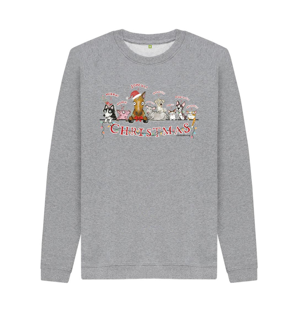 Light Heather \"Magical Christmas\" Unisex Organic Crew Neck Sweatshirt