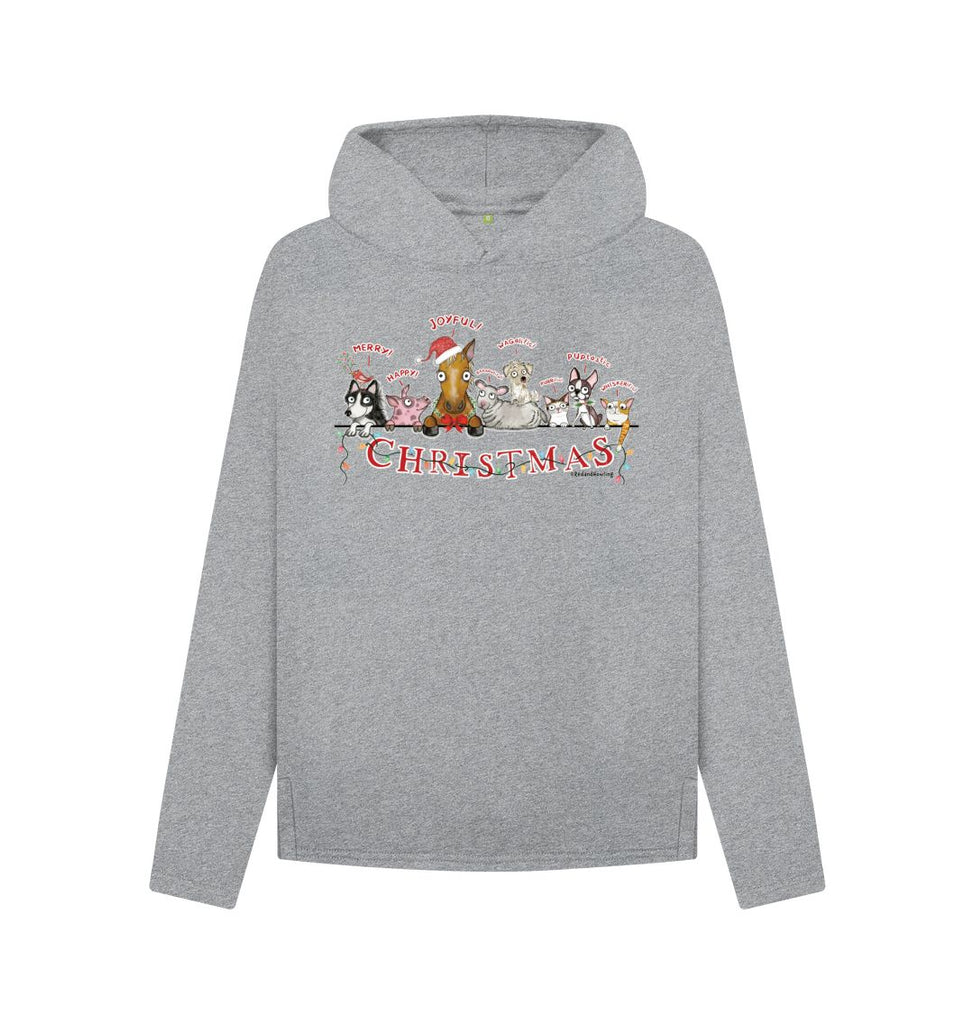 Athletic Grey \"Magical Christmas\" Women's Organic Relaxed Fit Hoodie