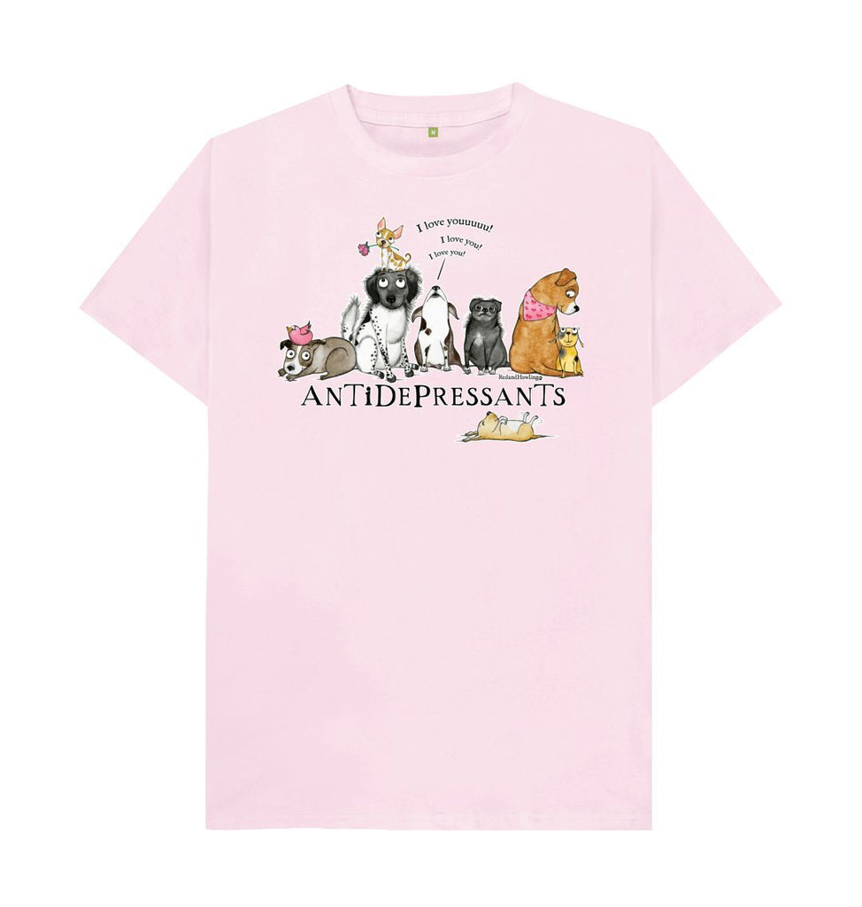 Pink Antidepressants Dogs Organic T-Shirt