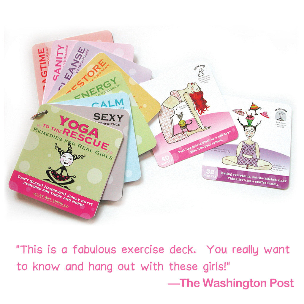 SALE! Yoga to the Rescue yoga deck - Red and Howling