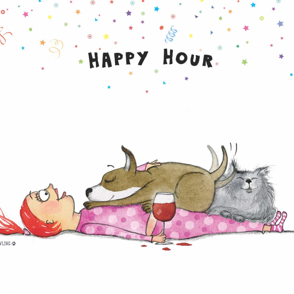 "Happy Hour" Archival Giclée Print - Red and Howling