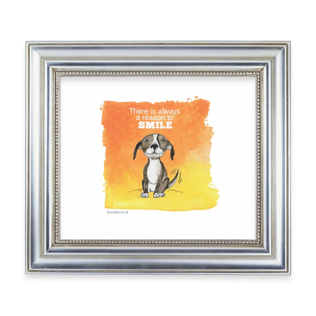 "Smile" Archival Giclée Print - Red and Howling